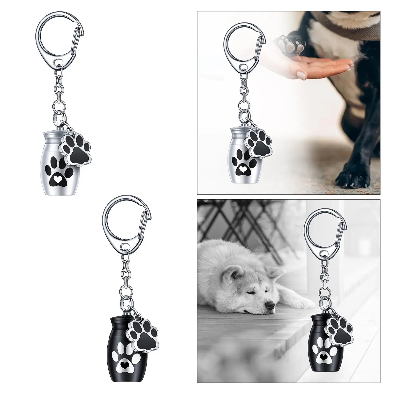Aluminium Alloy Keychain Pet Urn Keep Precious Memories Lightweight for Funeral Memorials Pet Urn for Kitten Rabbit