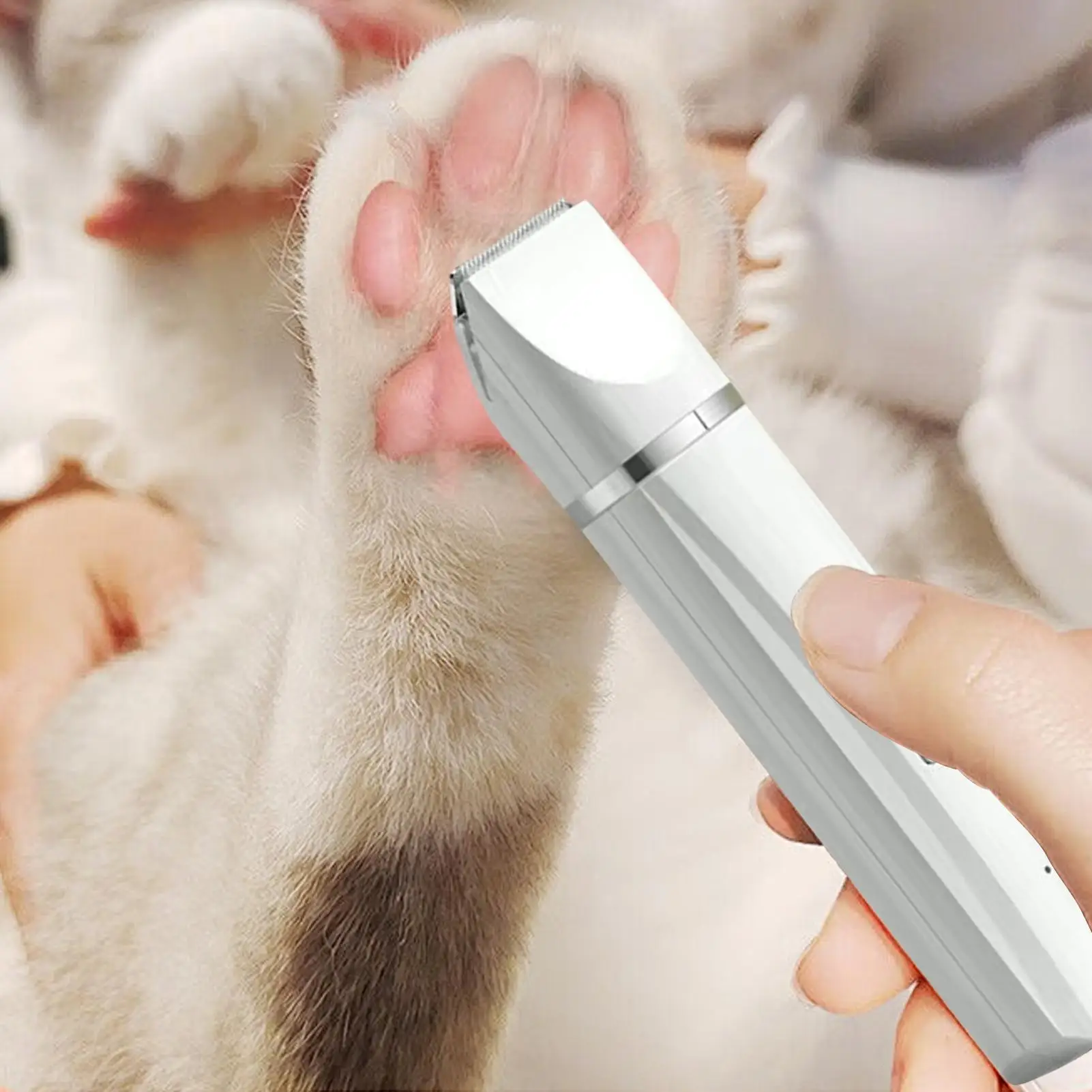 Cortaúñas para perros, afeitadora de pelo 4 en 1, herramienta trituradora de uñas eléctrica inalámbrica silenciosa para ojos de gato, cara, orejas, patas, pelo mate - imagen 2