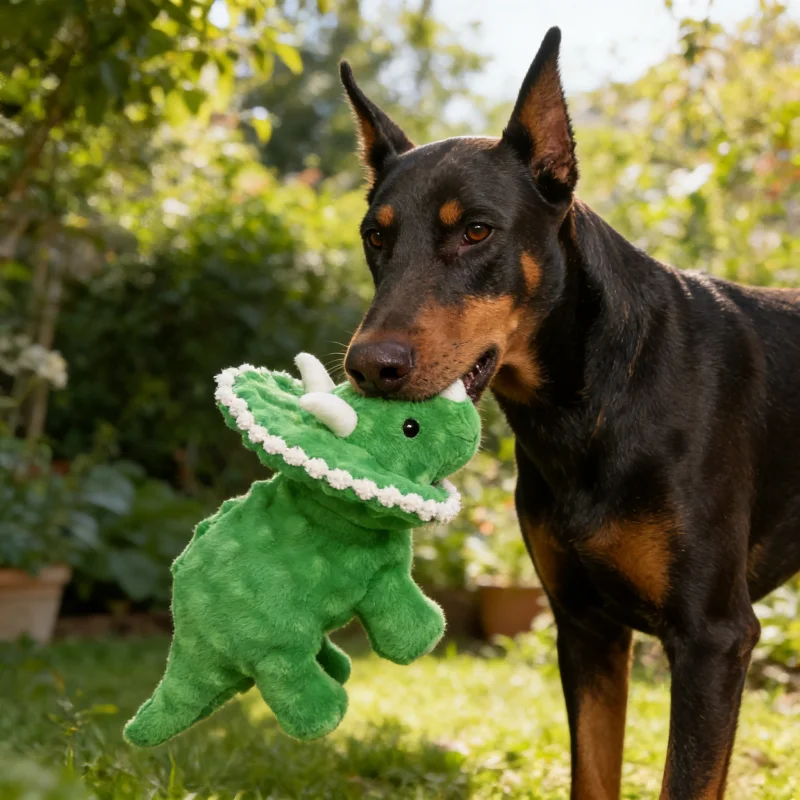 Juguete peluche dinosaurio con sonido para perros grandes – Resistente y seguro - imagen 2