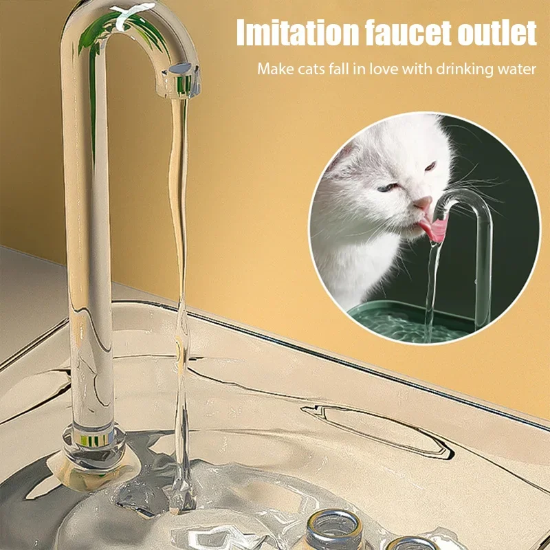 Filtro de fuente de agua para gatos, tazón para beber eléctrico silencioso USB automático de 1,5 l, fuente de agua para mascotas - imagen 5