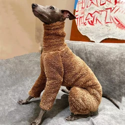 Abrigo invierno mono para galgo italiano y Whippet – Cuello alto suave