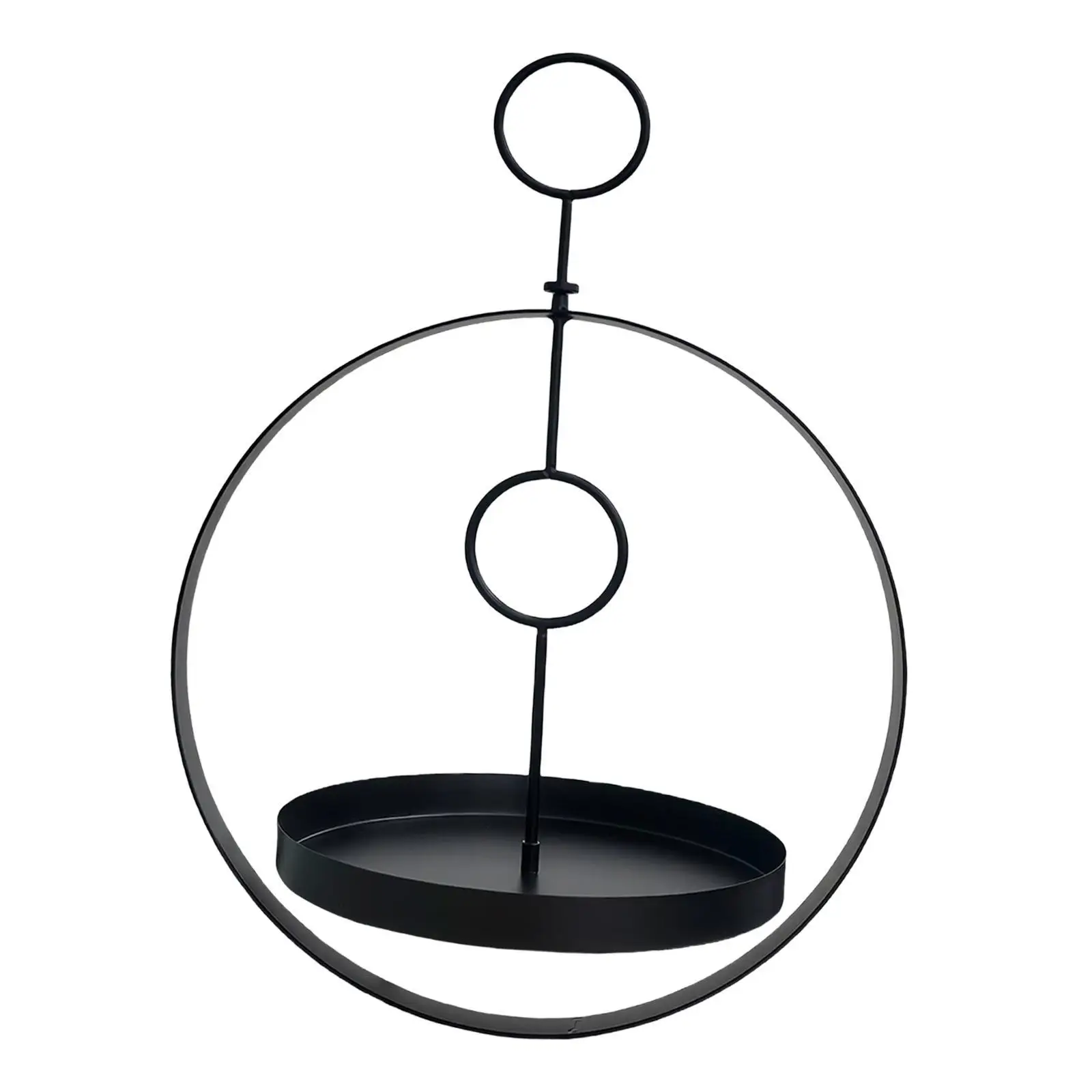 Iron Art Birdfeeder Garden Decoration Sturdy Easy Installation Bird Bath Bird Food Feeding Tool for Yard Patio Housewarming