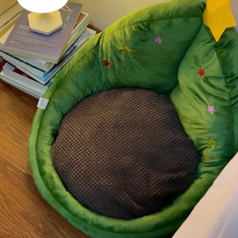 Cama para gatos, cesta cálida de peluche para perros, Navidad para invierno, accesorios, casas, cojines, cosas, suministros para mascotas, todos los productos, accesorios para el hogar - imagen 3