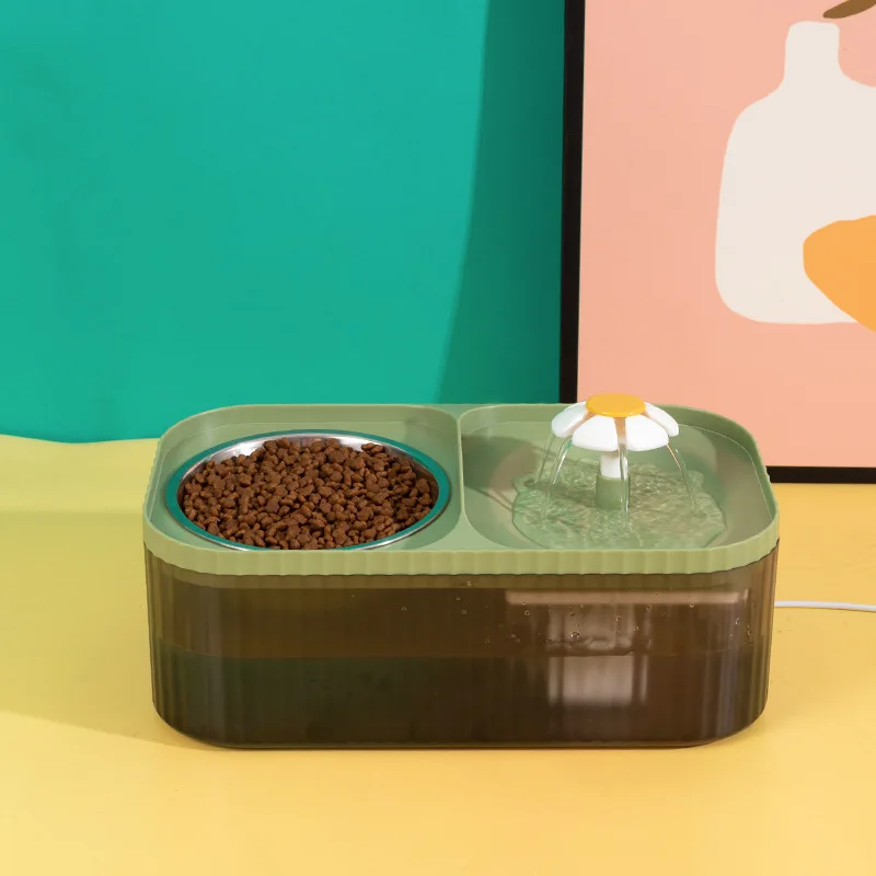 Fuente de agua automática inteligente para mascotas, doble tazón, alimentador de agua silencioso, bebedero para perros y gatos, carga USB, filtro de carbón activo eléctrico - imagen 4