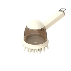 Cepillo silicona para baño mascotas perros y gatos masaje desenredo