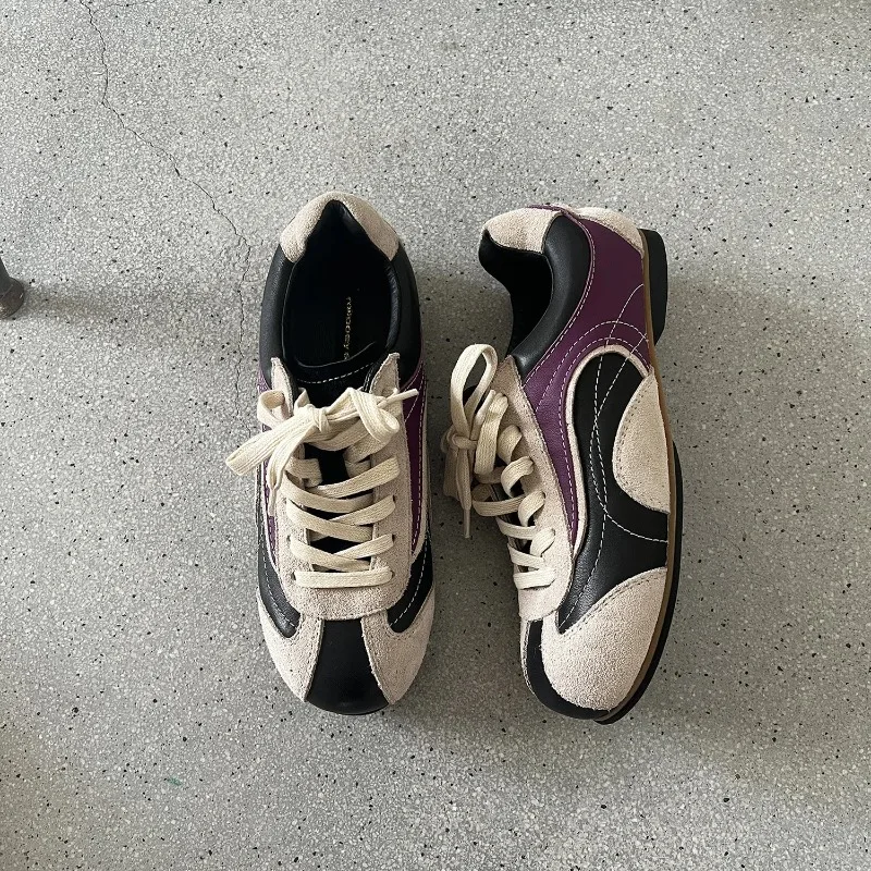 Zapatos de tenis con cordones para caminar, zapatillas de deporte con cordones cruzados, zapatos planos informales cómodos, zapatos deportivos de alta calidad para mujer, zapatillas deportivas para mujer - imagen 2