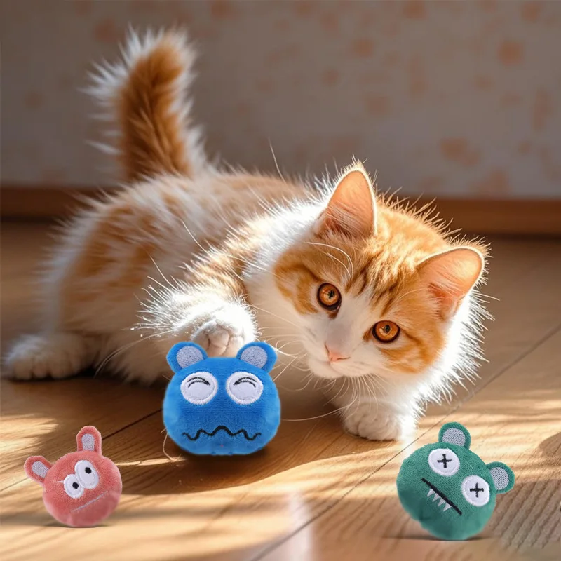 Divertidas bolas de juguete con hierba gatera, juguetes para gatos y gatitos, bolas rodantes interactivas, accesorios para gatos, productos para mascotas - imagen 2