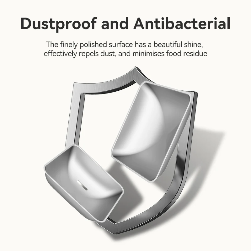 ROJECO-cuenco de alimentación de acero inoxidable y accesorios para cuencos de agua, alimentador automático para mascotas de 8,5l con dispensador de agua, accesorios para mascotas - imagen 4