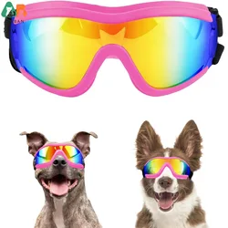 ATUBAN Gafas para perros de razas medianas a grandes, gafas de sol anti-UV para perros de razas grandes, protección ocular para perros a prueba de viento para conducir, ajustables