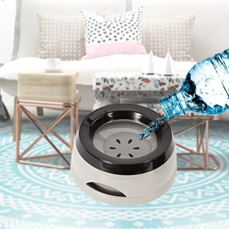 Cuenco flotante de agua para mascotas sin derrames, alimentador para beber en la boca seca, cuenco portátil antihumectante para perros y gatos para viajes y uso al aire libre - imagen 2