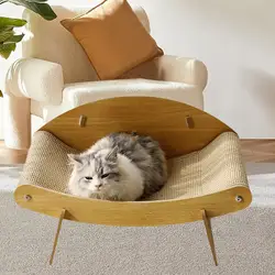 Cama tumbona para gatos, tumbona para gatos, sofá cama para conejos, molinillo de garras, cachorro
