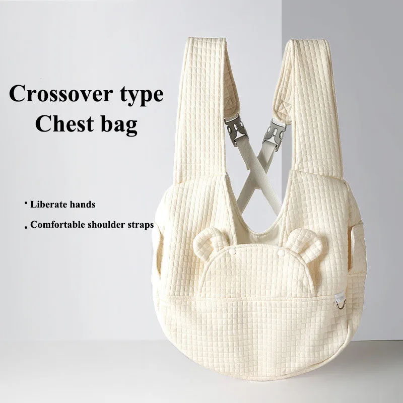 Mochila cómoda para mascotas, bolsa de transporte para perros, viajes al aire libre, transpirable, diseño cruzado, bolsa de pecho, suministros, accesorios para mascotas - imagen 2