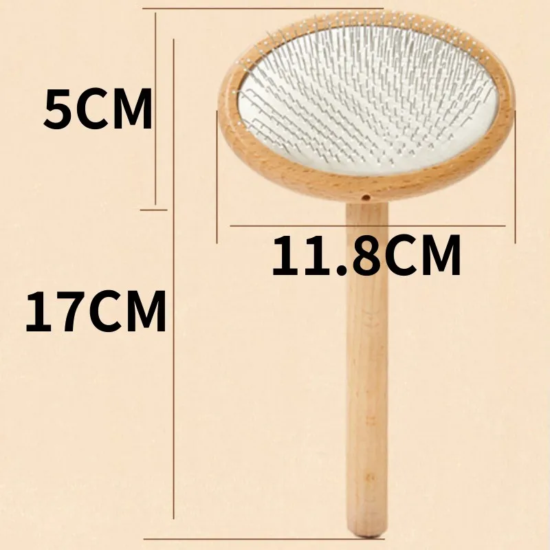 Cepillo para perros, peine de madera para perros con cuentas, masaje para el cuidado de mascotas, cepillo para gatos, removedor de pelo para mascotas, peine de madera para perros, apertura de nudos - imagen 5