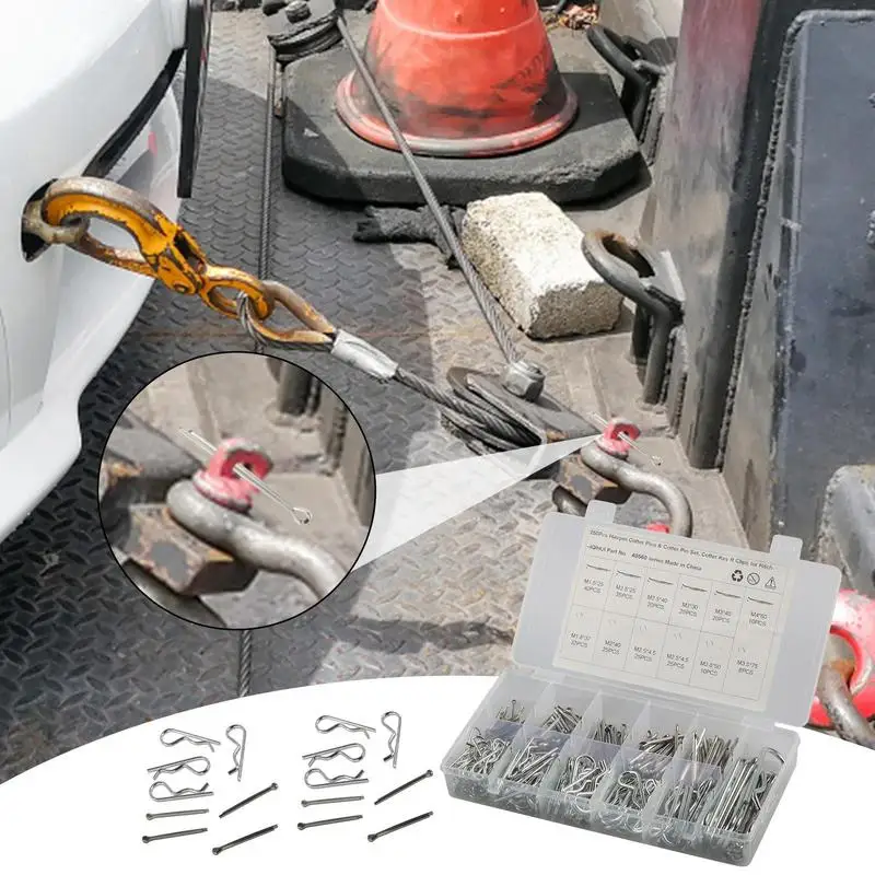 Kit surtido de pasadores de algodón de alta resistencia, Clips de retención R para Hardware de enganche, Clips R para sujeción para maquinaria - imagen 5