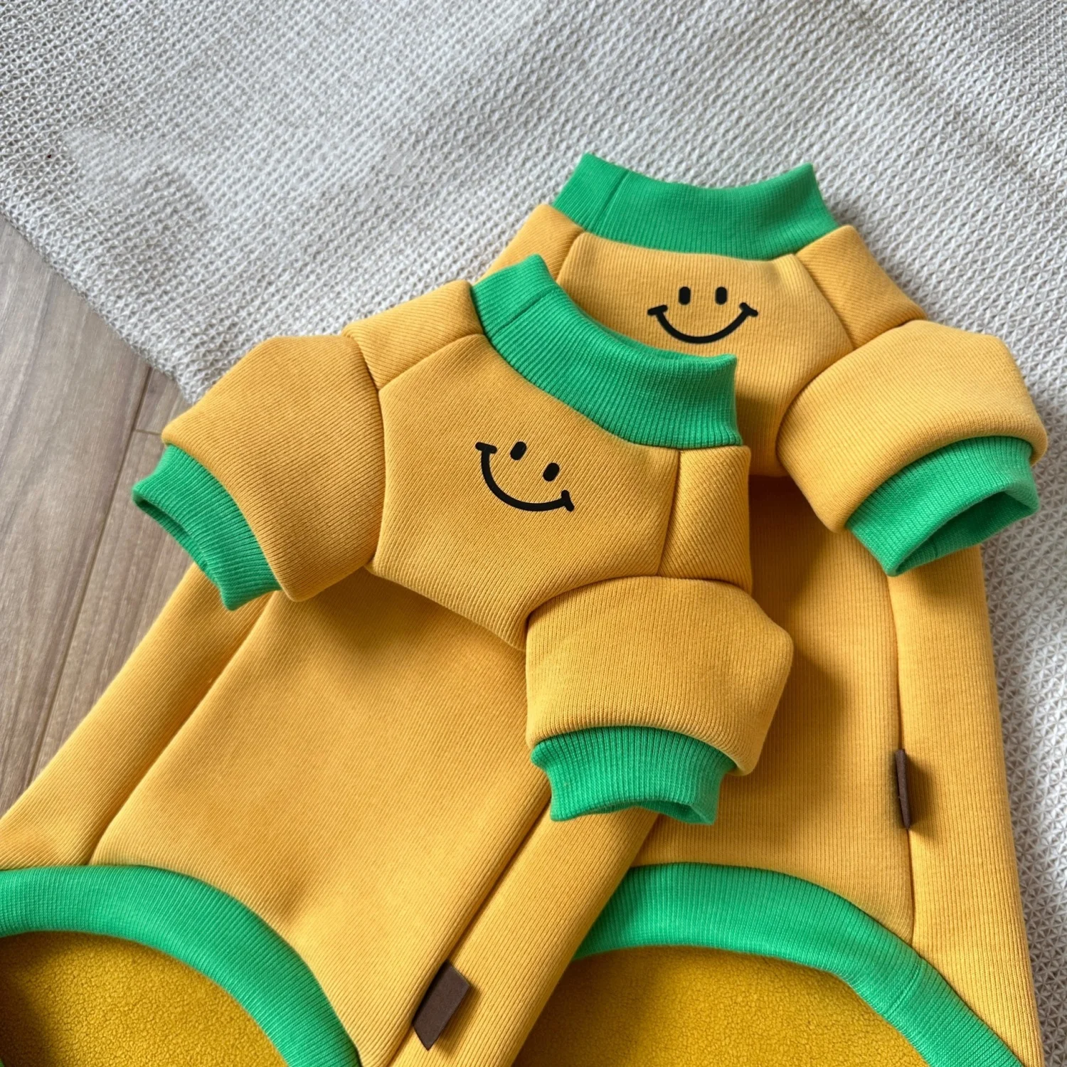 Abrigo de manga larga de lana amarilla de dibujos animados de invierno para gato esfinge dulce sudadera suave y cálida para Devon Rex en otoño gato Sipplies - imagen 3