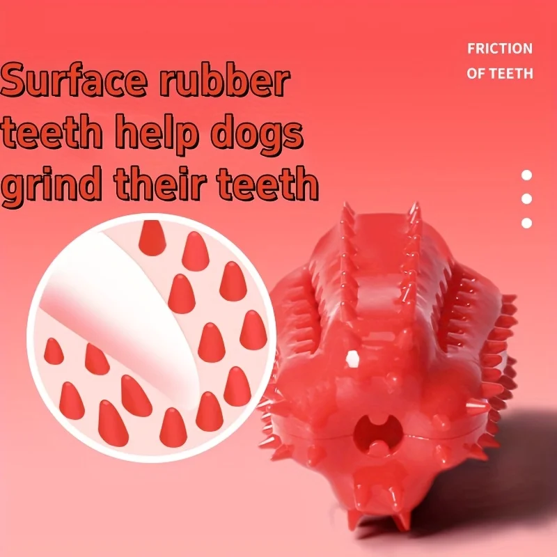 Juguetes rompecabezas para perros, juguetes para masticar de goma, bonito juguete dispensador de alimentos para limpieza de dientes, juguete interactivo de bola, juguetes de enriquecimiento - imagen 3