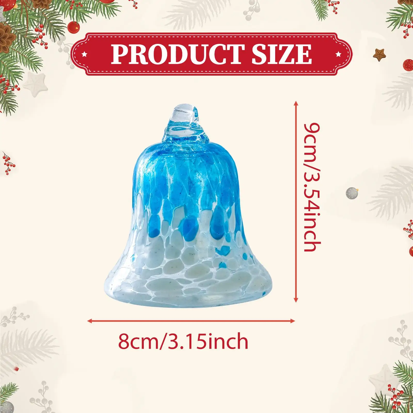 Christmas Bell Ornament Craft Elegant Christmas Tree Hanging Ornament Charm Pendant for Office Festive Door Birthday Living Room