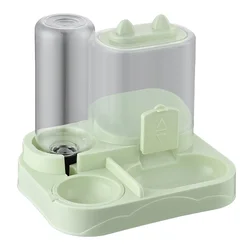 Cuenco automático para mascotas para gatos: comedero y dispensador de agua 2 en 1, cuenco antideslizante para gatos, adecuado para gatos y perros pequeños,