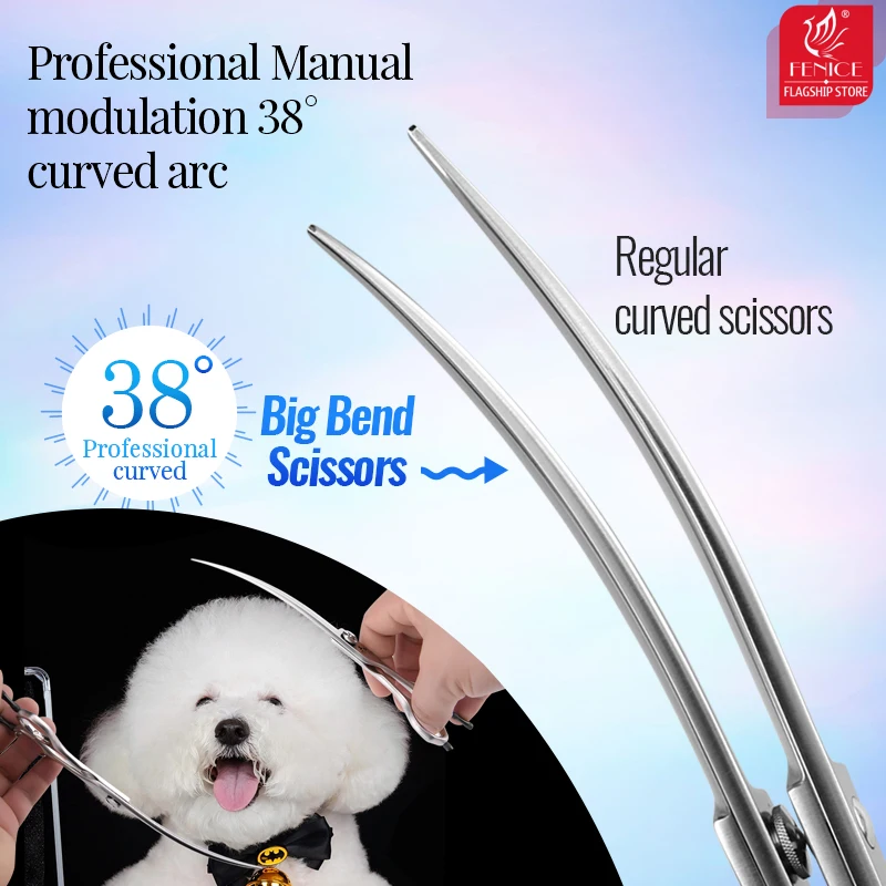 Tijeras de peluquería canina rectas, curvas, entresacar y corte - imagen 4