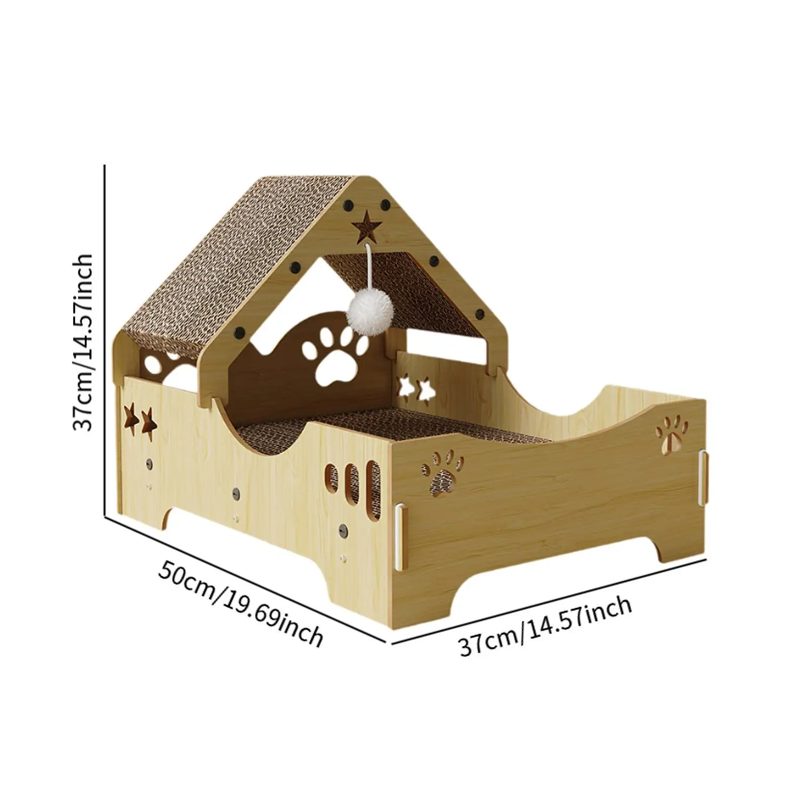 Cardboard Cat House Versatile Thickened Home Decoration Scratching Pad House