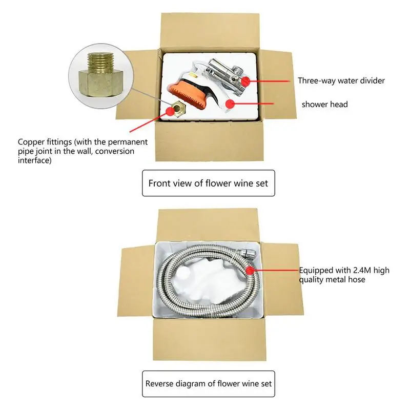 Rociador y depurador de accesorios de ducha para perros, herramienta de baño para mascotas, suministros de baño para lavado de cabeza de perro, manguera de ducha para mascotas, Spra - imagen 3