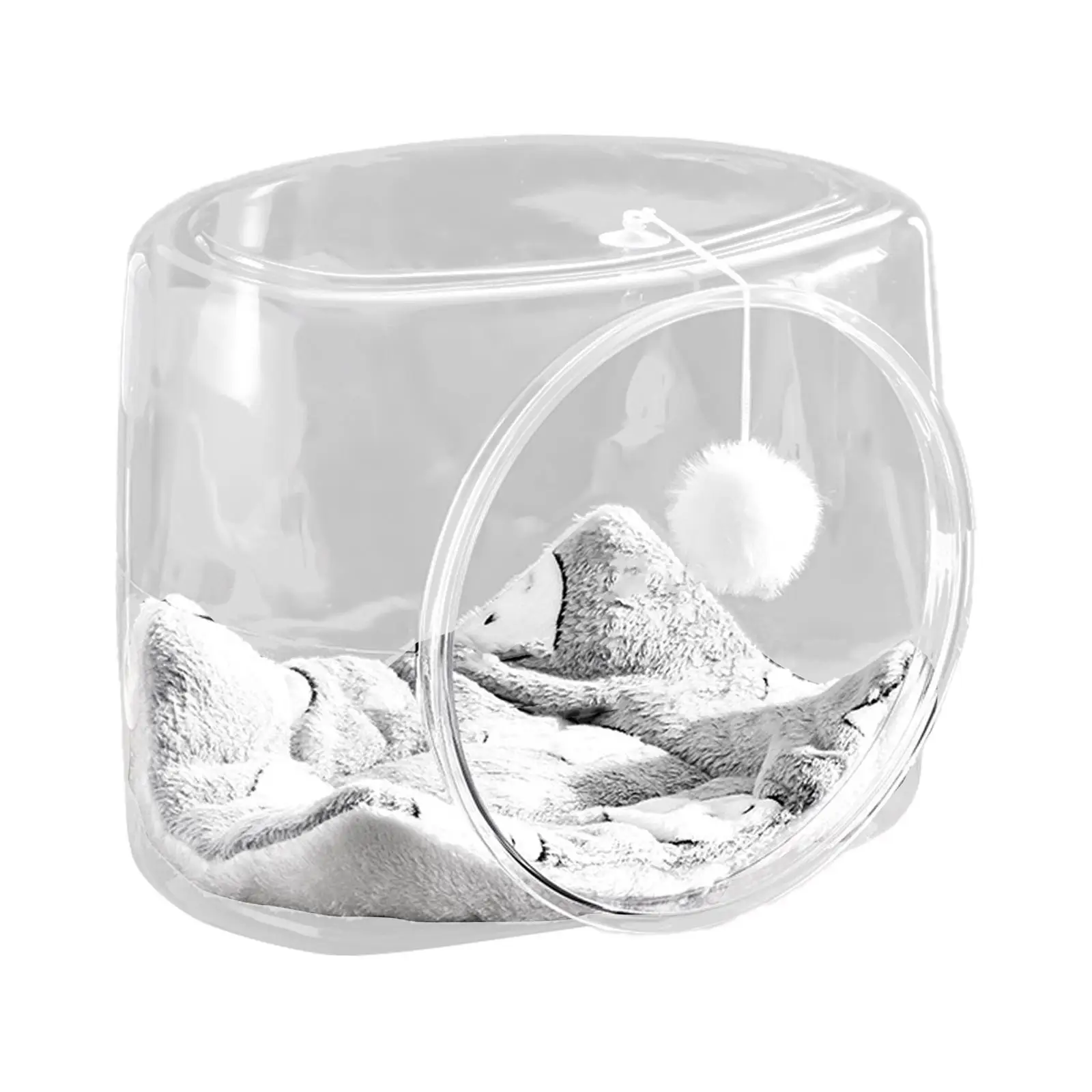 Space Capsule Pet Bed Feline Sleeping DEN Cozy Activity Center Pet Bed for Indoor Cat Pet Sleeping Bed for Bunny Cats Rabbits