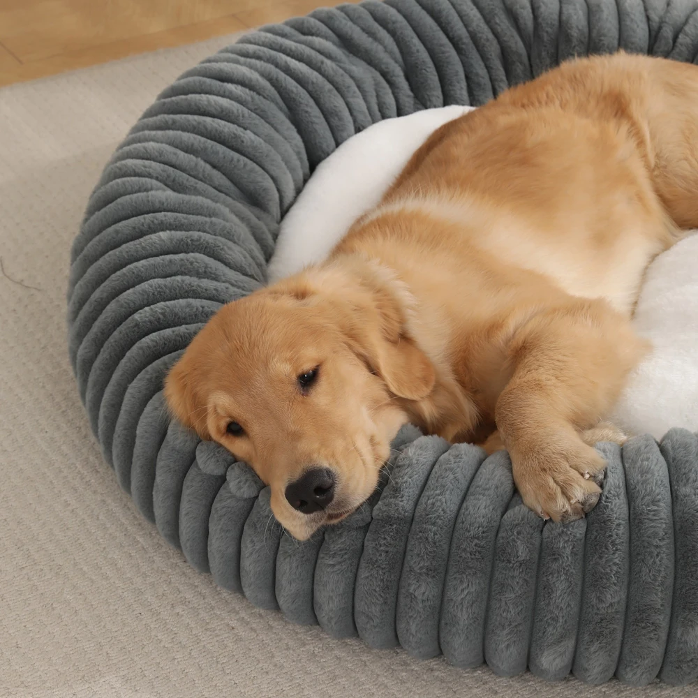 Cama grande elástica para gatos, sofá cálido redondo mediano para gatos, cómoda perrera para perros pequeños, accesorios suaves y bonitos para nido para cachorros - imagen 5