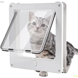 Puerta 4 vías magnética para gatos y perros pequeños