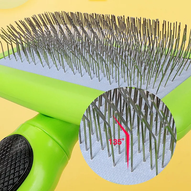 Peine para perros, removedor de pelo para mascotas, cepillo para perros, peines densos para perros, limpieza de nudos, masaje, cepillo para gatos, accesorios para el cuidado de perros y mascotas - imagen 2