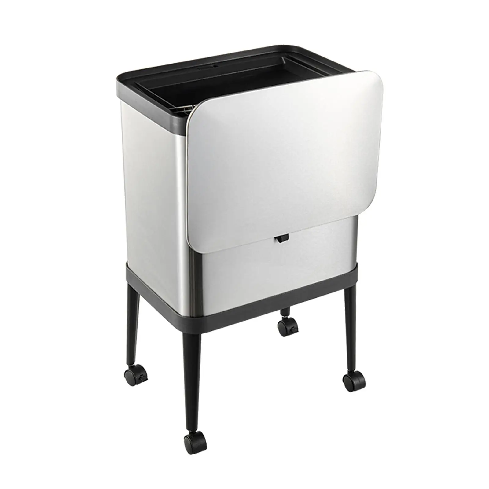 Trash Can 15L Efficient with Lid Modern Sturdy with Wheels Easy to Clean Stable Large Capacity Dustbin Garbage Can Garbage Bin Trash Can 15L Efficient with Lid Modern Sturdy with Wheels Easy to Clean Stable Large Capacity Dustbin Garbage Can Garbage Bin