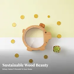 Alcancía de cerdo divertida para decorar habitación infantil