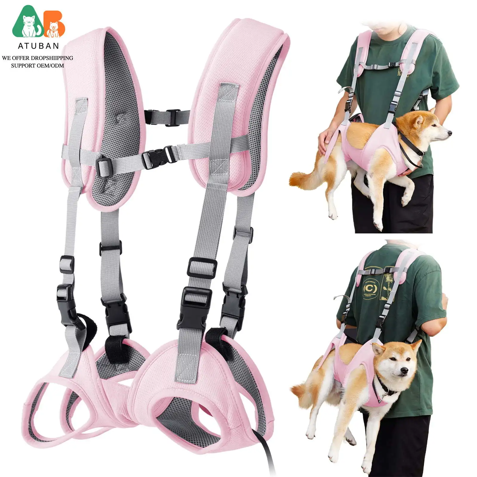 Mochila porta mascotas para perros mayores - exteriores y emergencias