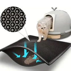 Alfombrilla doble cara para arena de gato – absorbe y atrapa, lavable
