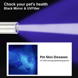 Lámpara UV 365 para hongos en gatos y perros - linterna UV impermeable