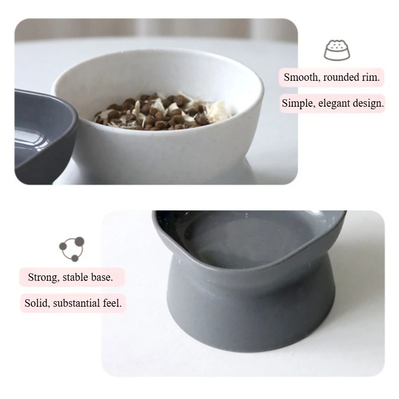 Cuencos elevados para mascotas, comedero antiderrames para gatos y perros pequeños y medianos, platos para beber y comer para mascotas para una comida cómoda