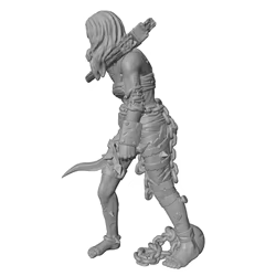 Figura de resina 75mm guerrero mutilado paracoleccionismo y rol