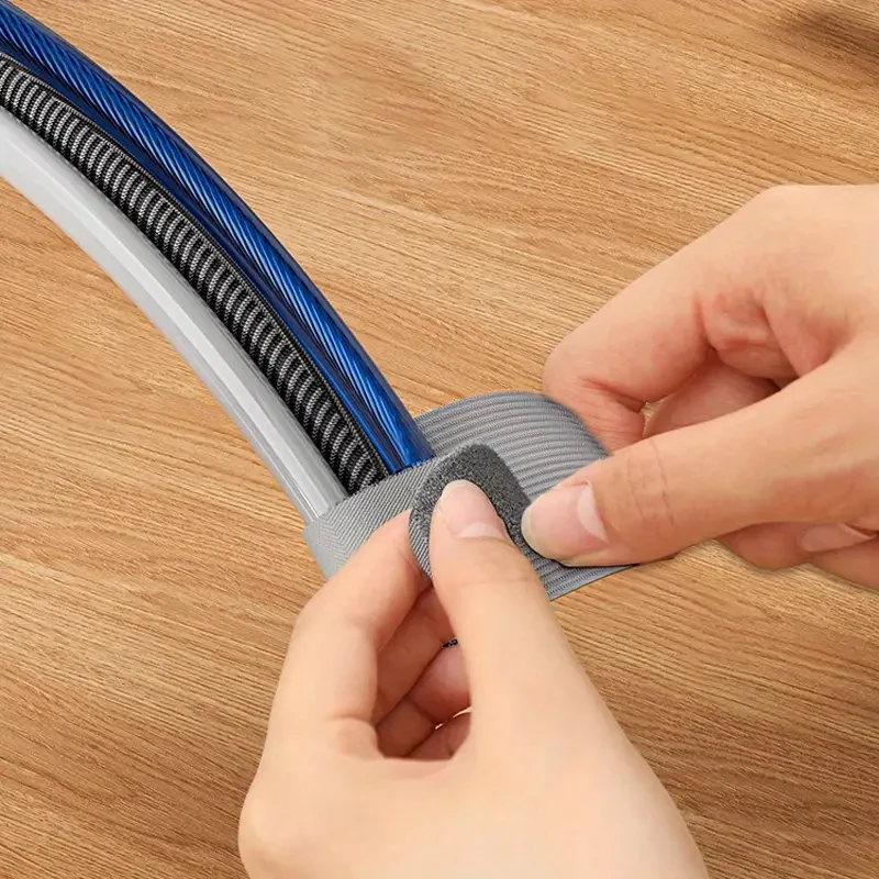 Organizador de cables reutilizable adhesivo ajustable para escritorio - imagen 3
