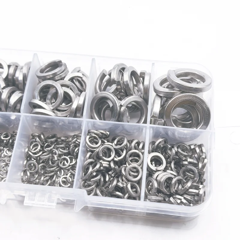 310/620 piezas kit surtido de arandelas de resorte de acero inoxidable 304, 9 tamaños M2 M2.5 M3 M4 M5 M6 M8 M10 M12 - imagen 3