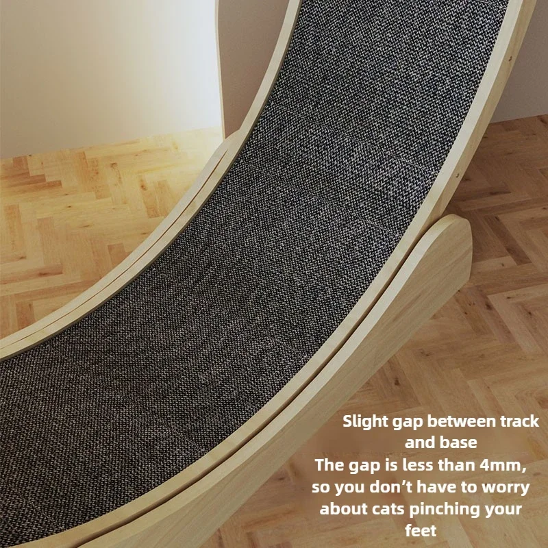 Cinta de correr grande para gatos, rueda para correr, juguete grande, cinta de correr para gatos, rodillo para mascotas, Fitness, juguetes silenciosos de madera maciza, suministros para ejercicios para gatos - imagen 2