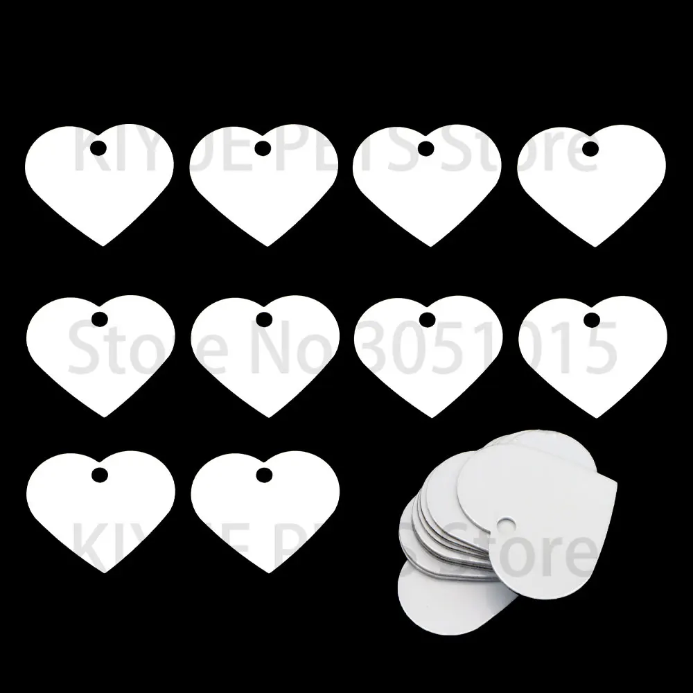 20 piezas, venta al por mayor, placa de identificación personalizada para mascotas, transferencia de calor, etiqueta colgante en blanco de aluminio, llavero personalizado, accesorios, colgante - imagen 4
