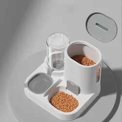 Cuenco doble para perros y gatos, cuenco de comida + cuenco de agua, suministros de alimentación para mascotas a prueba de derrames, diseño antideslizante para mascotas pequeñas/medianas/grandes