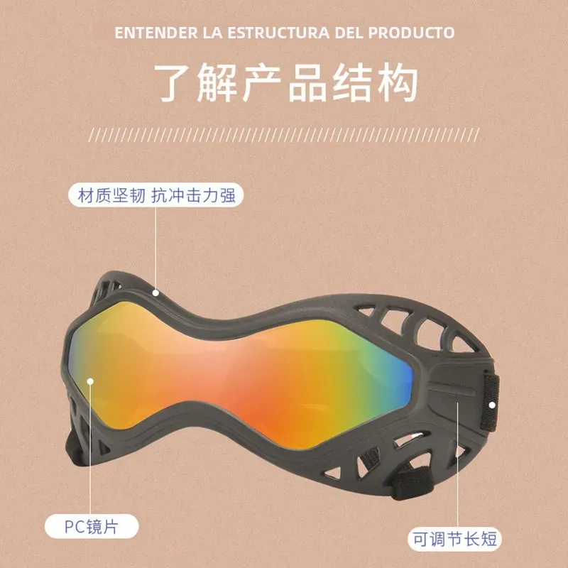 Suministros para mascotas Gafas para mascotas Gafas para exteriores para perros de tamaño mediano Gafas de sol resistentes a los rayos UV Gafas de sol para perros Gafas de moda - imagen 3