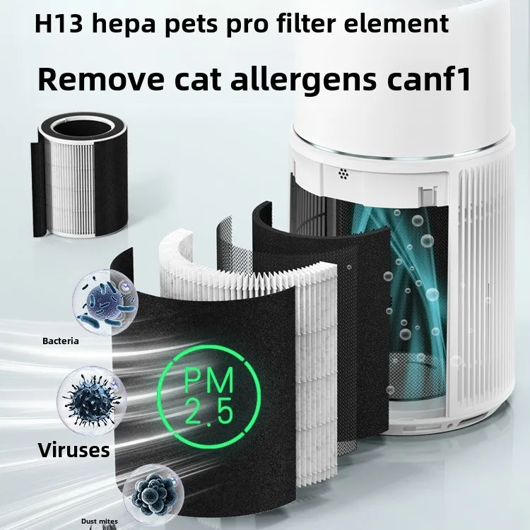 Purificador de aire recargable para mascotas, máquina de purificación de desodorante para el hogar, absorbe el vello flotante, elimina los olores, productos para mascotas - imagen 4