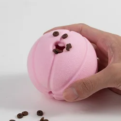 Bola chirriante masticable TPR para perros – Limpieza dental y anti aburrimiento