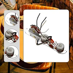 Componentes de piezas de guitarra con placa de control precableada de 3 vías con arnés de cableado