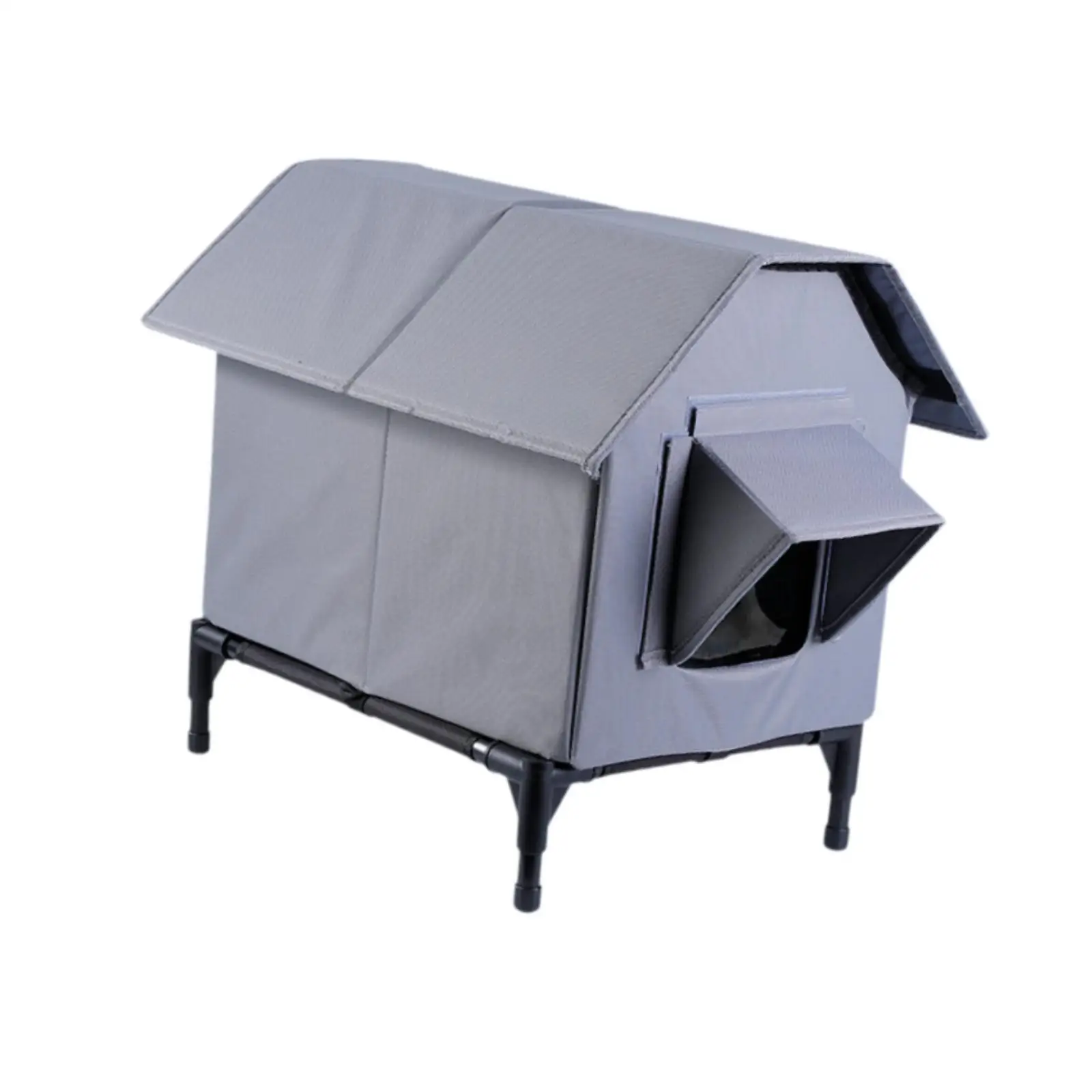 Feral Cat House Weatherproof Cozy for Barn Porch Waterproof with Roof Window