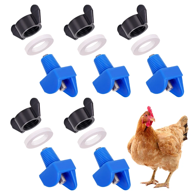 Bebedero automático tipo tetina para aves de corral – Pollos y codornices - imagen 2