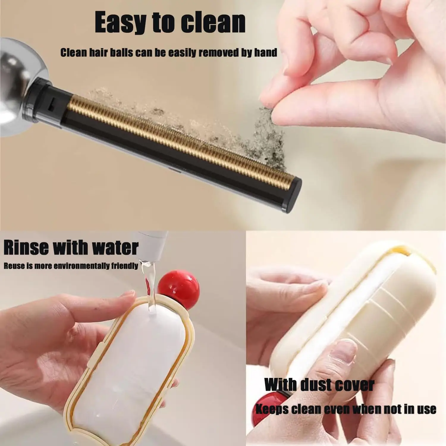 Rodillo de pelusa pegajoso, eliminador de pelusa lavable 2 en 1, mini bola reutilizable portátil para quitar el pelo de mascotas para ropa, muebles, pelo de perro y gato - imagen 2