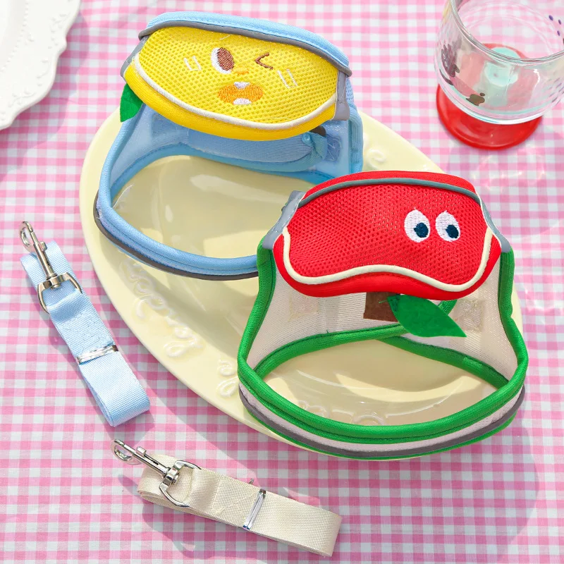 Toalla para babas para mascotas, correa para el pecho, cuerda de tracción, malla de temporada, ropa de peluche transpirable, accesorios para cachorros pequeños