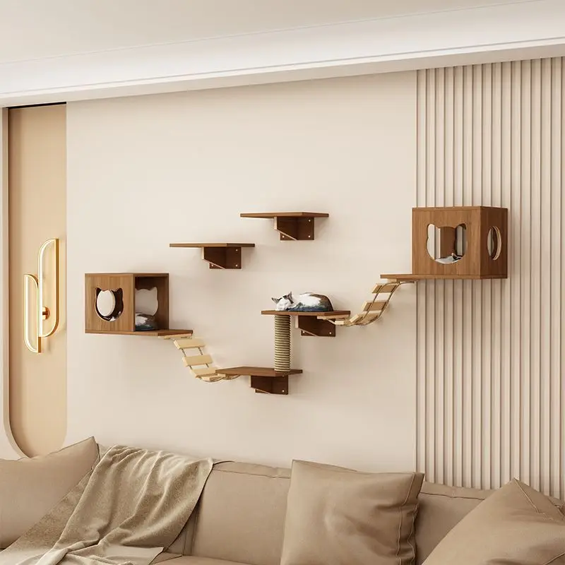 Árbol rascador de pared para gatos – Torre escalada resistente - imagen 2
